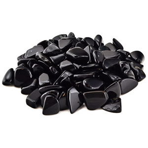 Black Obsidian tumbled stones 1 lb