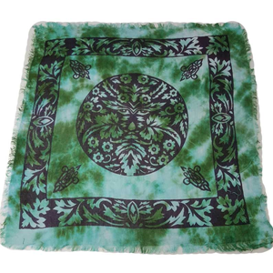 Green Man altar cloth 18" x 18"