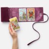 This velvet& satin tarot wrap doubles as a tarot cloth and tarot deck storage.